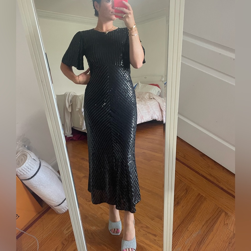Black sequin gown